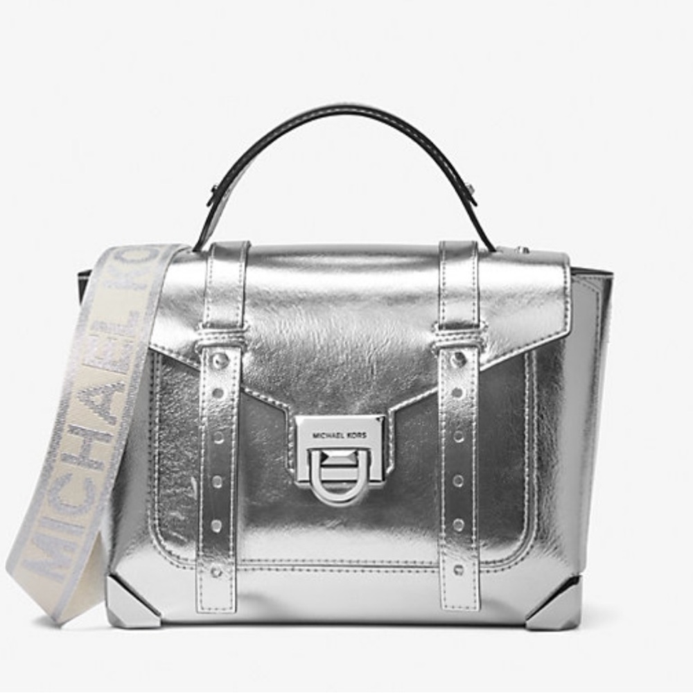 Michael Kors Medium Metallic Satchel